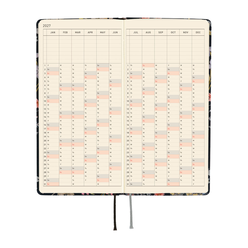 Hobonichi - Weeks Liberty Fabrics: Floral Remedy - 2027-Planner-DutchMills