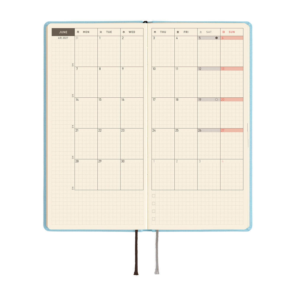 Hobonichi - Weeks MEGA Colors: Sea Glass - 2027-Planner-DutchMills