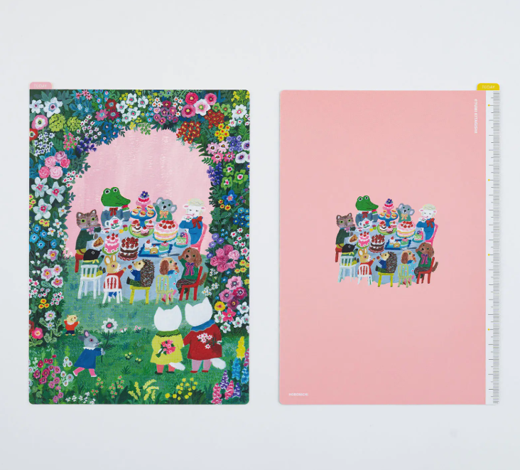 Hobonichi - Yumi Kitagishi: Hobonichi Pencil Board for A5 Size (In the Garden) - 2027-Pencil Board-DutchMills