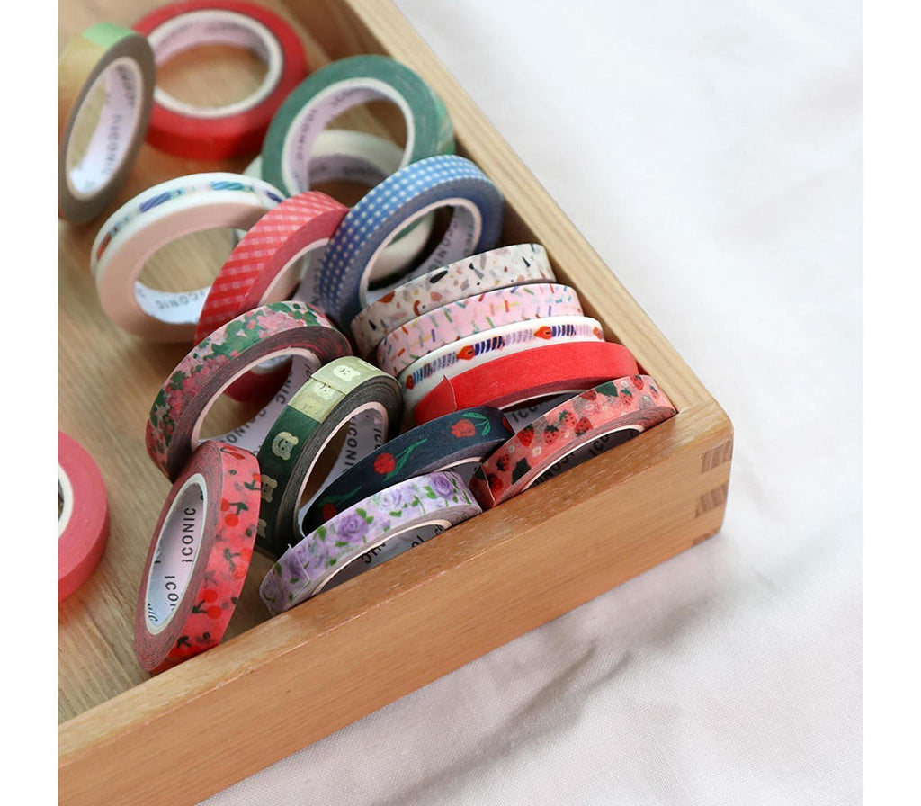 Iconic - Masking Tape Slim 002 Bloom (2 stuks)-Maskingtape-DutchMills