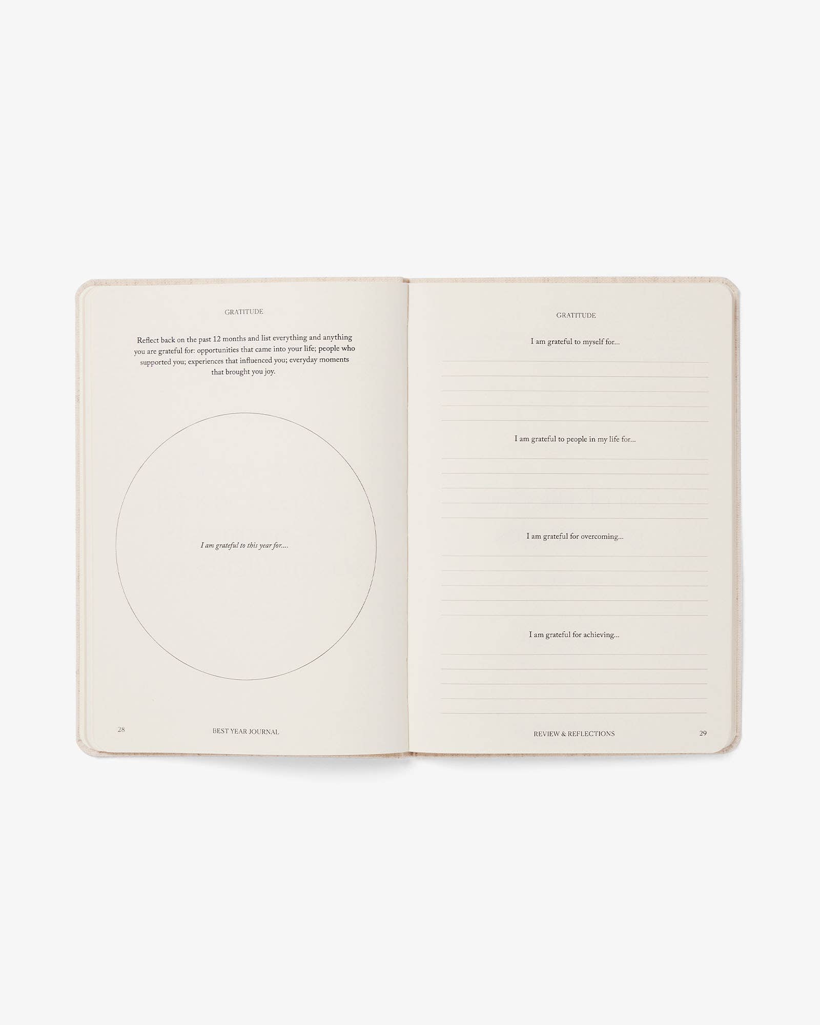 Best Year Journal Essential Oat, Simple express format-DutchMills