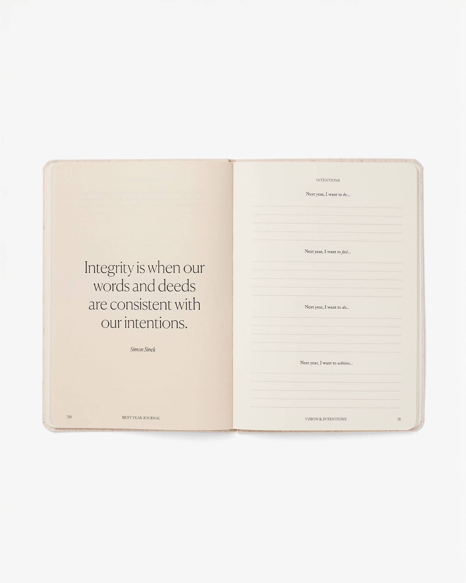 Best Year Journal Essential Oat, Simple express format-DutchMills
