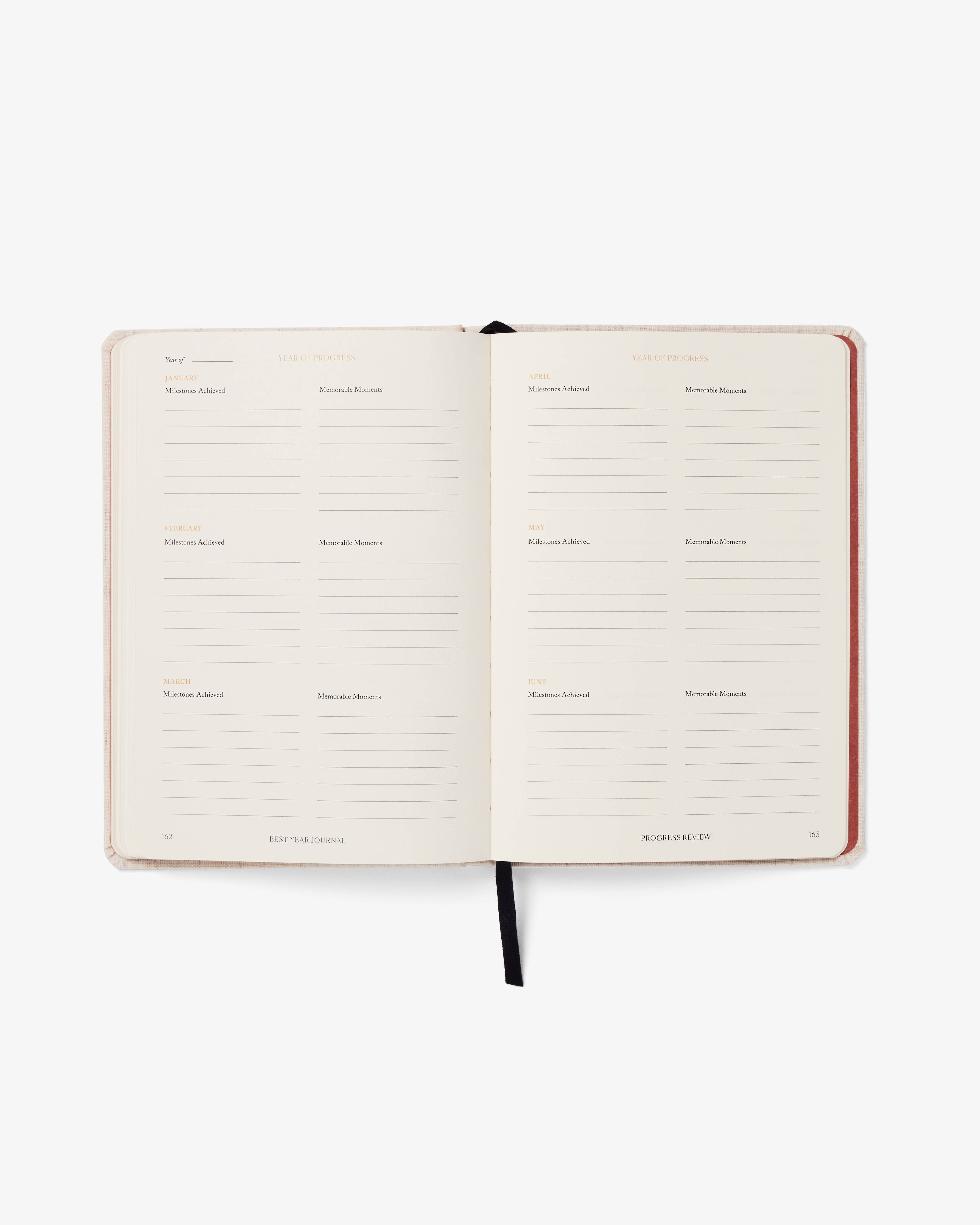 Best Year Journal Oat, guided 12-month planner goals-DutchMills