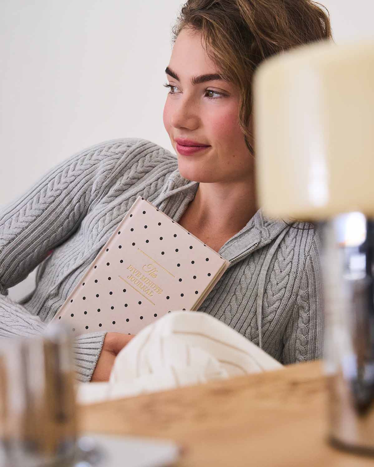 The Five Minute Journal Beige Polka Dot | Exclusive Print-DutchMills