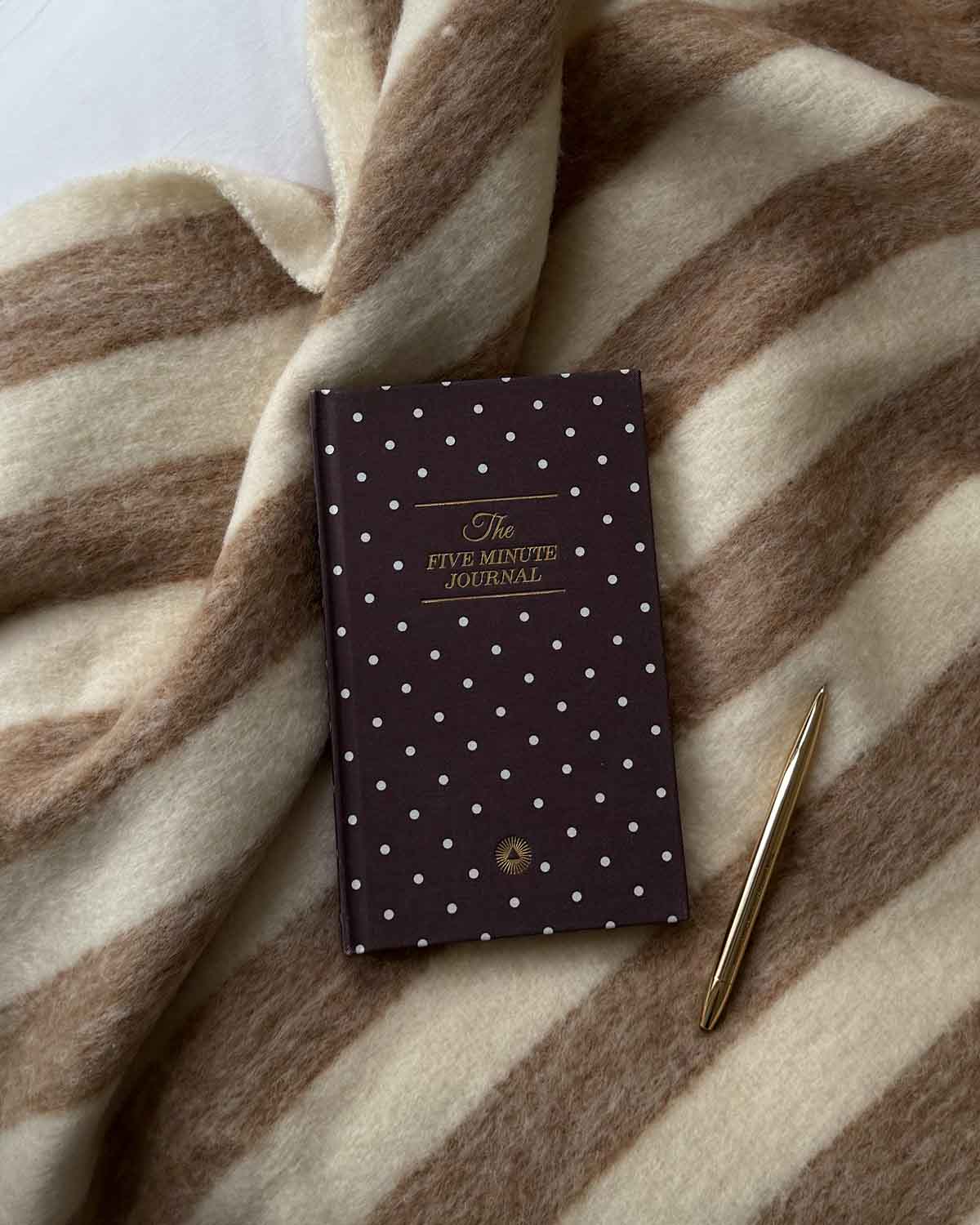 The Five Minute Journal Mocha Polka Dot | Exclusive Print-DutchMills