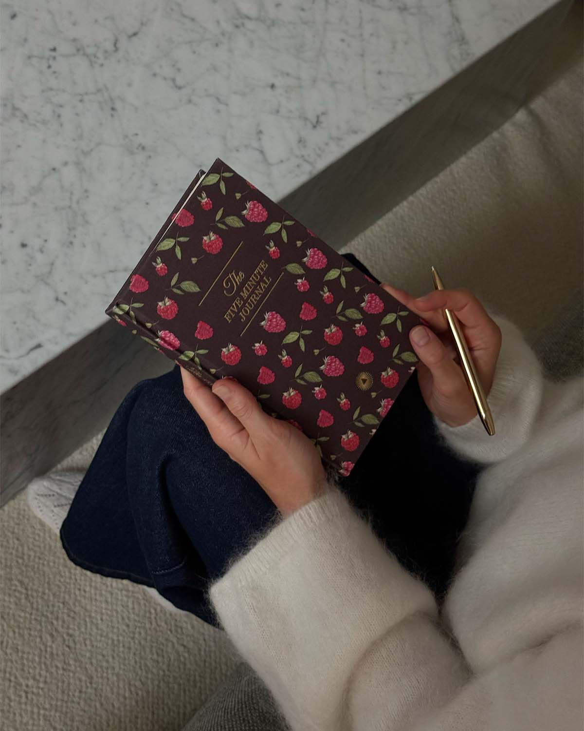 The Five Minute Journal Mocha Raspberry | Exclusive Print-DutchMills