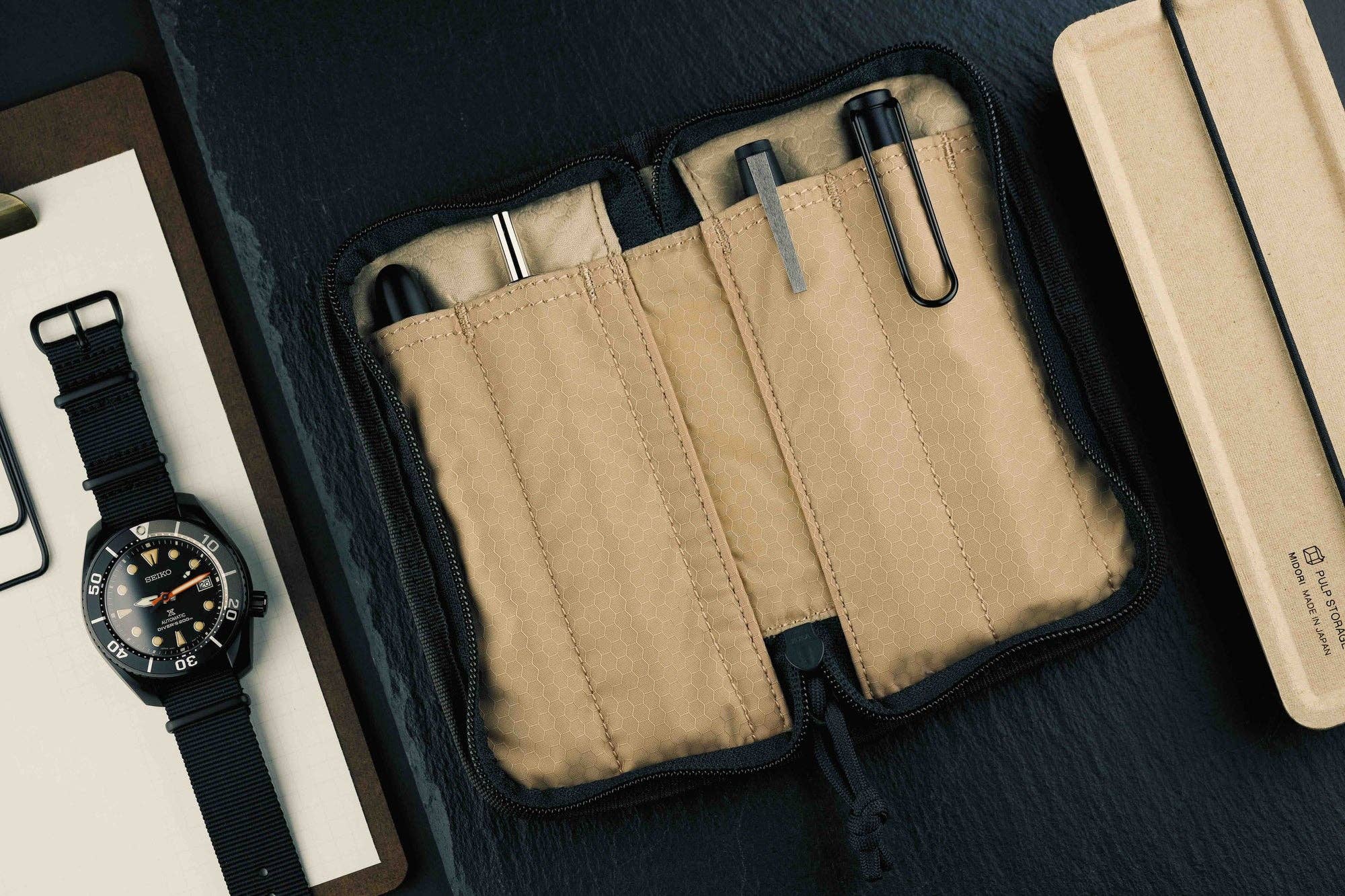 LOCHBY - Pouch - Quattro: Black-Notitieboek-DutchMills