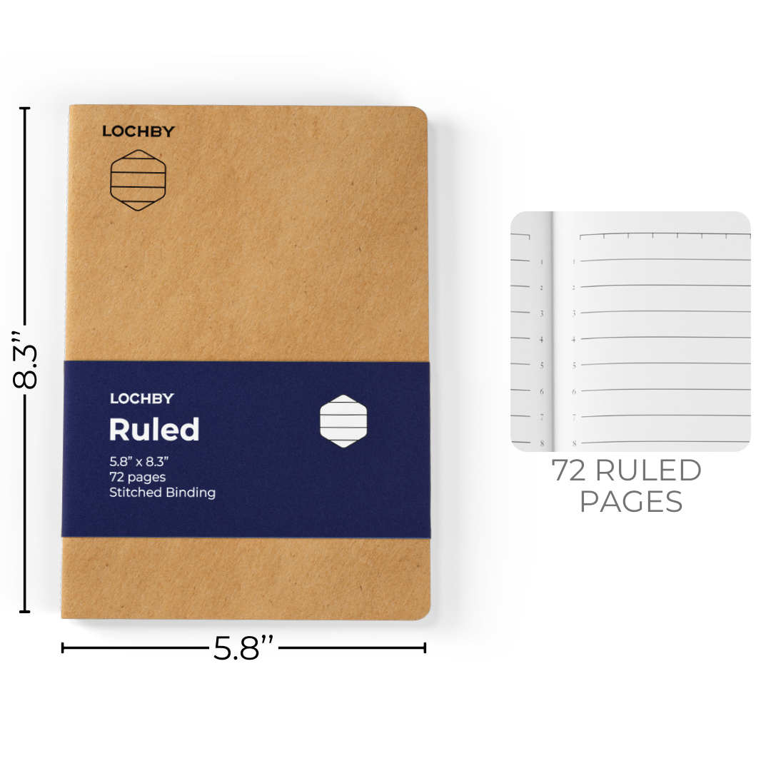 LOCHBY - Tomoe River Notebooks A5: Ruled-Notitieboek-DutchMills