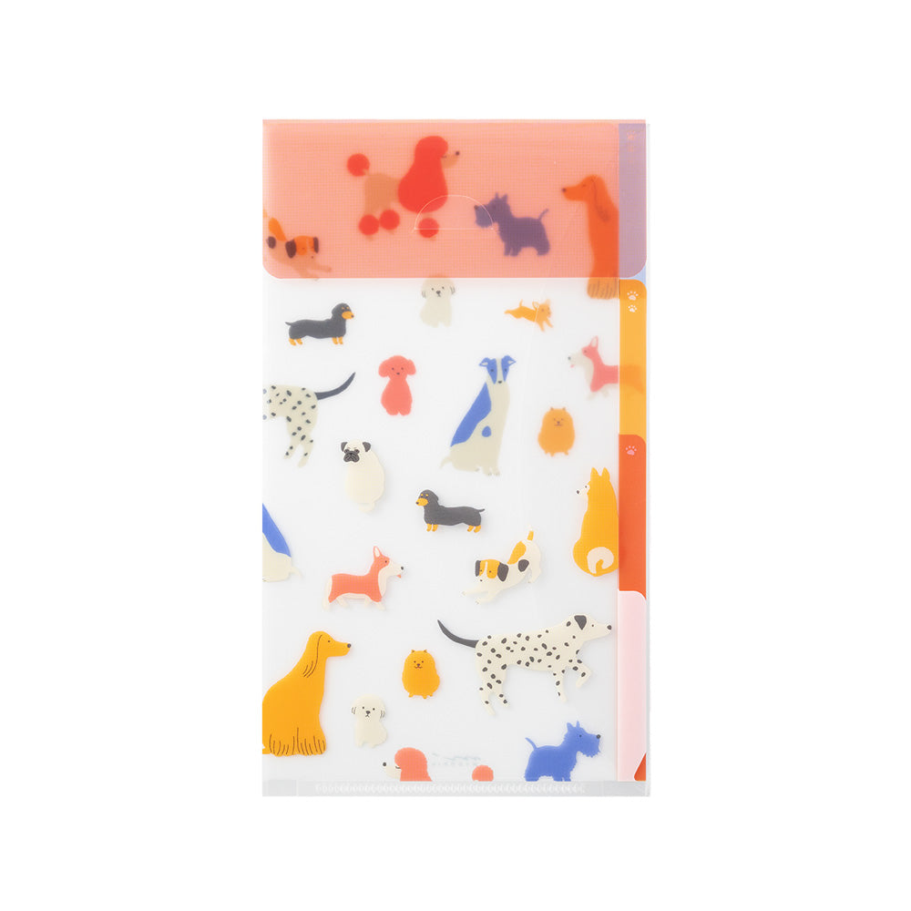 Midori - 3 Pockets Clear Folder - A5 Slim - with Flap Dogs-Folder-DutchMills