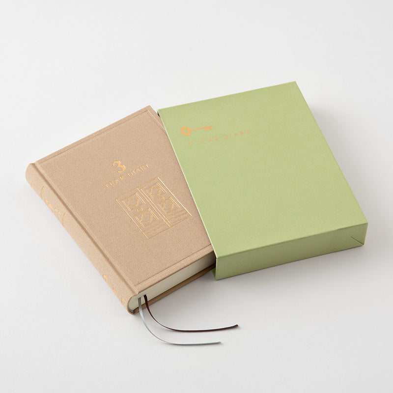 Midori - 3-Year Diary Gate Mini - Beige-Dagboek-DutchMills