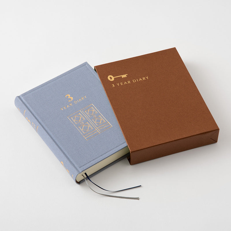 Midori - 3-Year Diary Gate Mini - BluePurple-Dagboek-DutchMills