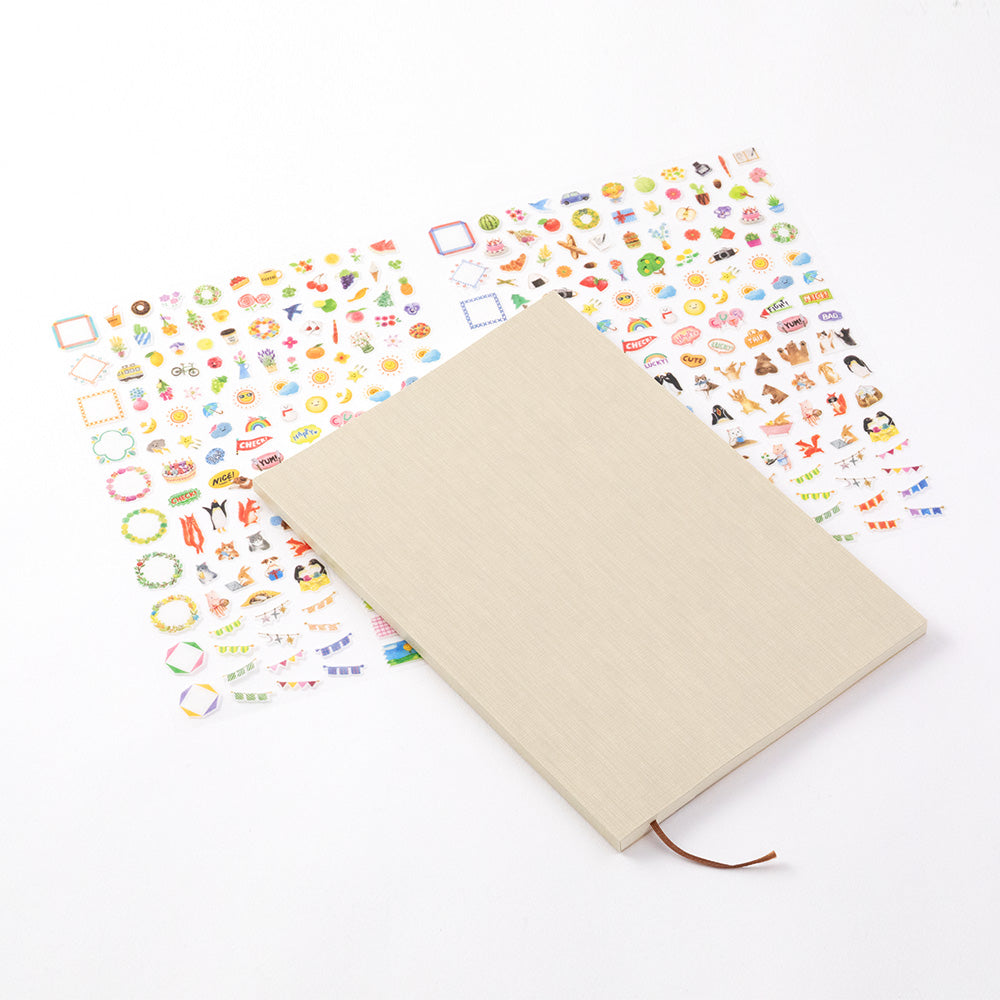 Midori - Diary with Stickers Gray-Dagboek-DutchMills