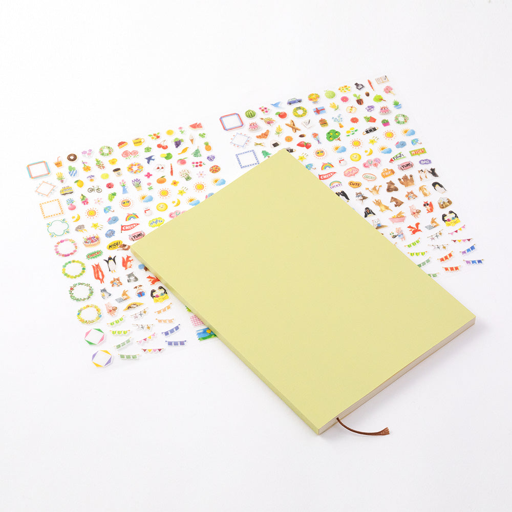 Midori - Diary with Stickers Yellow-Dagboek-DutchMills
