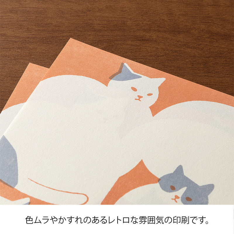 Midori - Easy & Cosy Letter Pad Cat (24 sheets)-Briefpapier-DutchMills