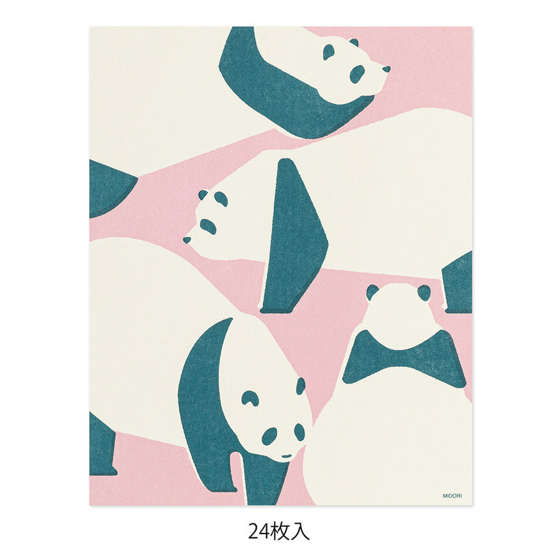 Midori - Easy & Cosy Letter Pad Panda (24 sheets)-Briefpapier-DutchMills