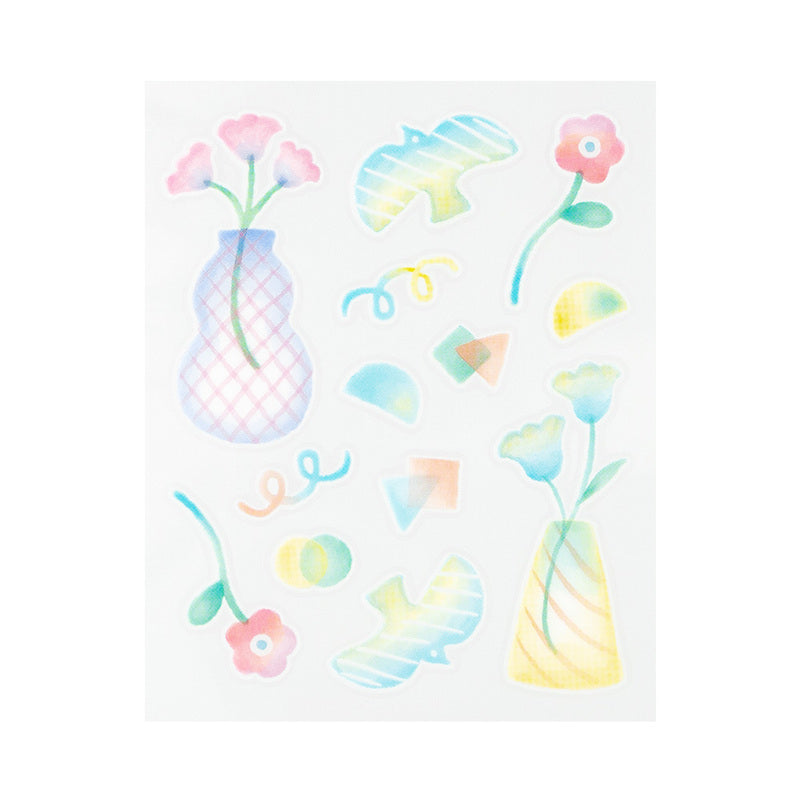 Midori - Glossy Transfer Sticker - Flower Vase-Sticker-DutchMills
