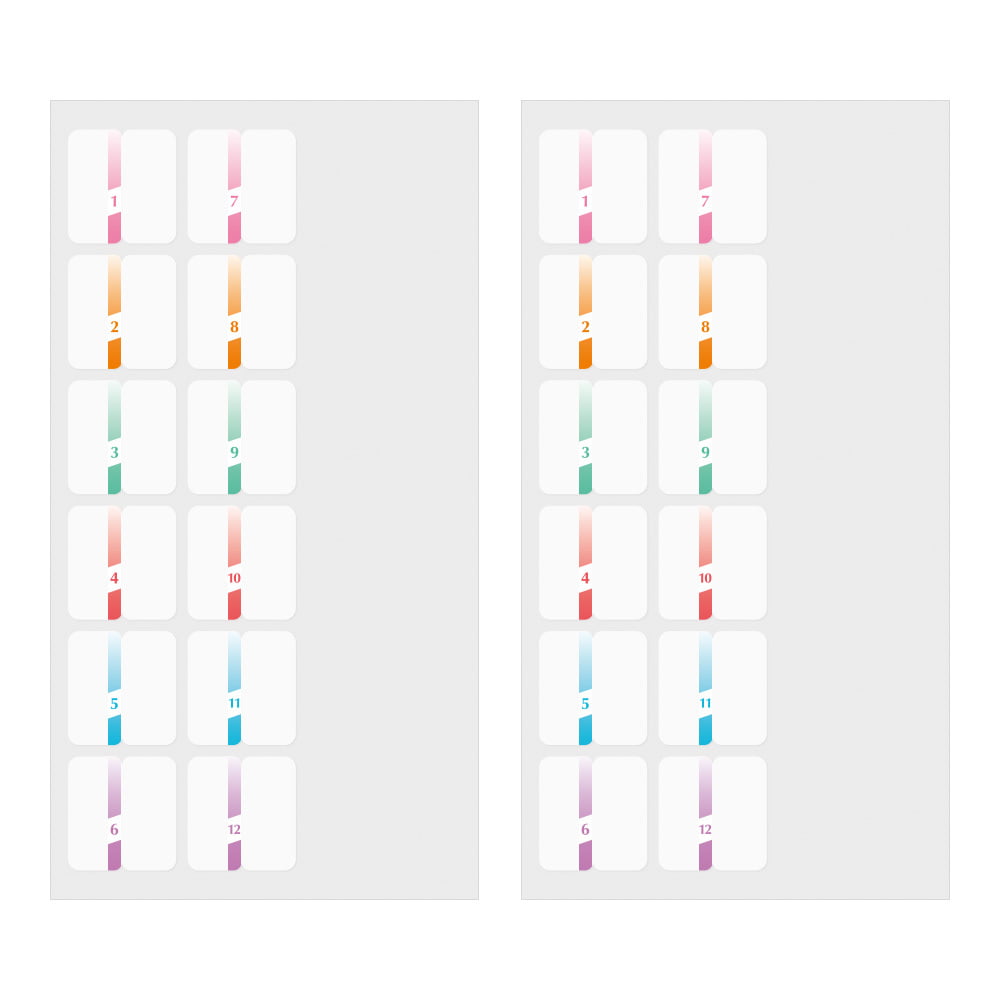 Midori - Index Label Chiratto Number Color-Index clips-DutchMills