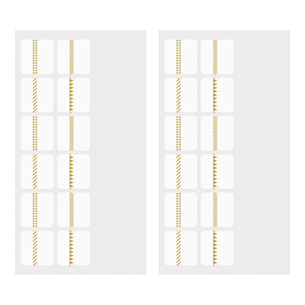 Midori - Index Label Chiratto Pattern Gold-Index clips-DutchMills