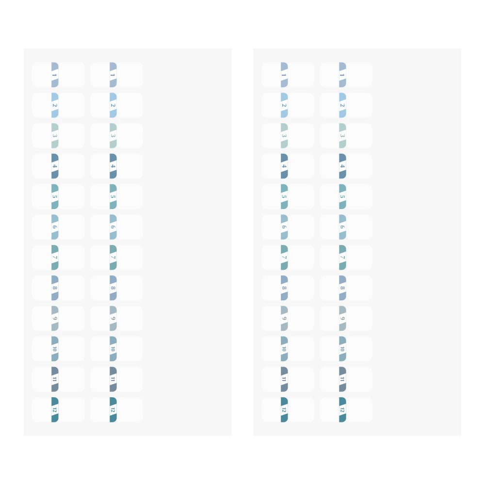 Midori - Index Label S Chiratto Numbers Blue-Index clips-DutchMills