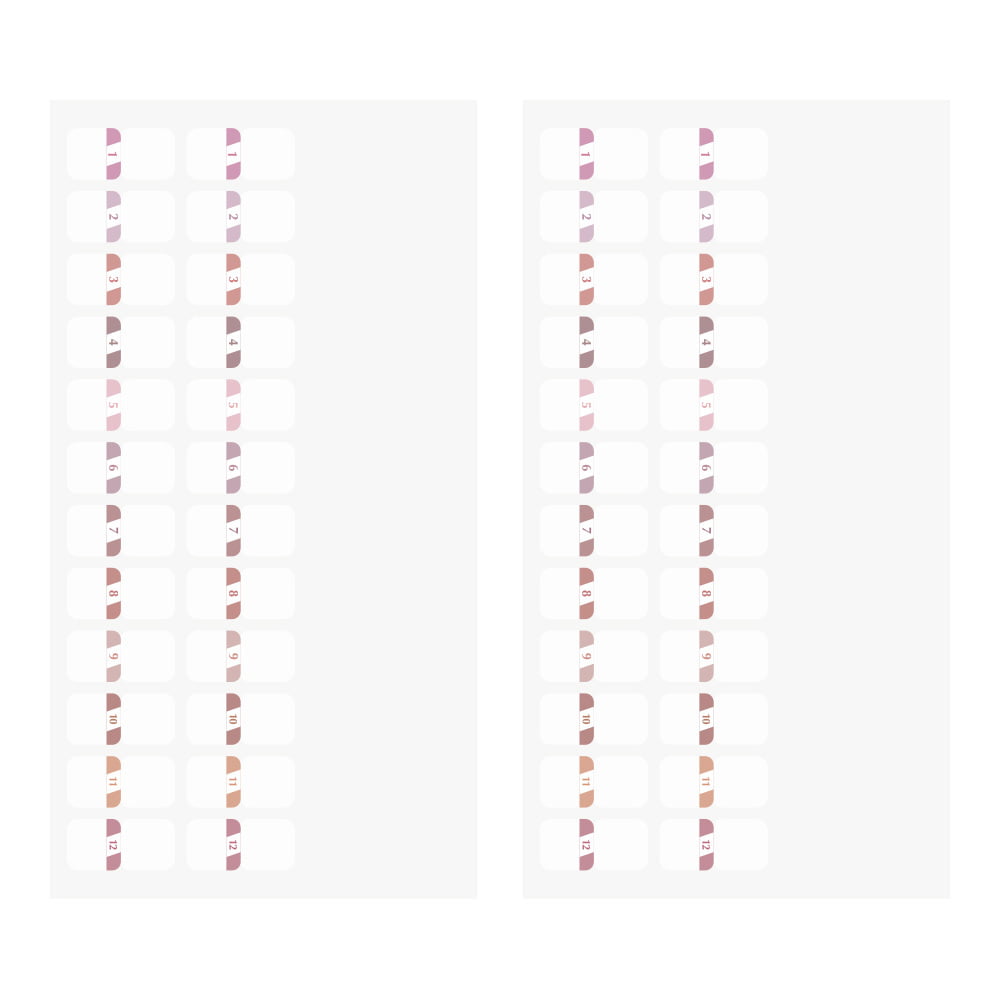 Midori - Index Label S Chiratto Numbers Pink-Index clips-DutchMills