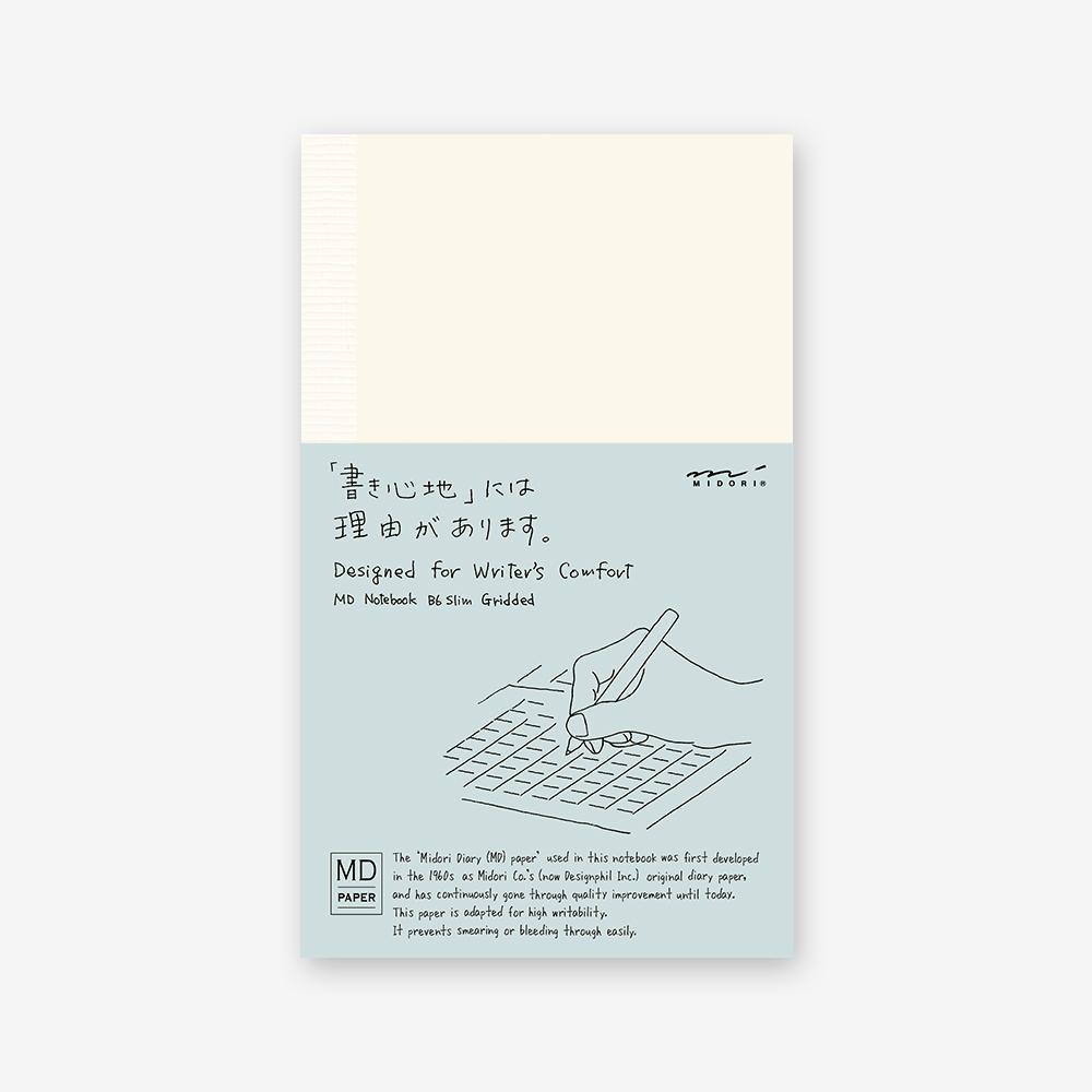 Midori - Notebook B6 Slim Grid-Notitieboek-DutchMills