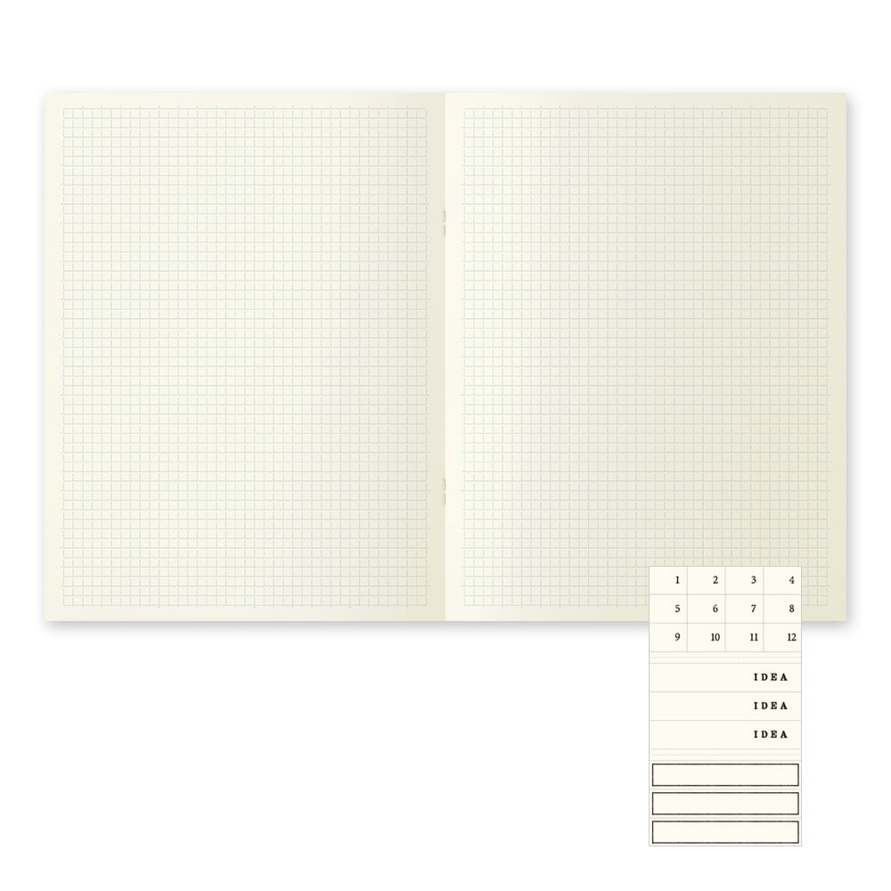 Midori - MD Notebook Light A4 Grid (3 stuks)-Notitieboek-DutchMills
