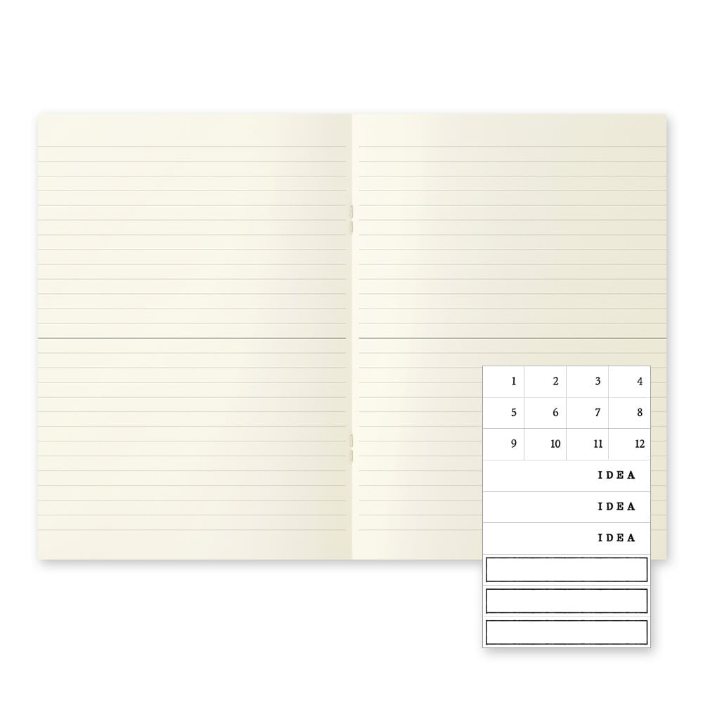 Midori - MD Notebook Light A5 Ruled (3 stuks)-Notitieboek-DutchMills