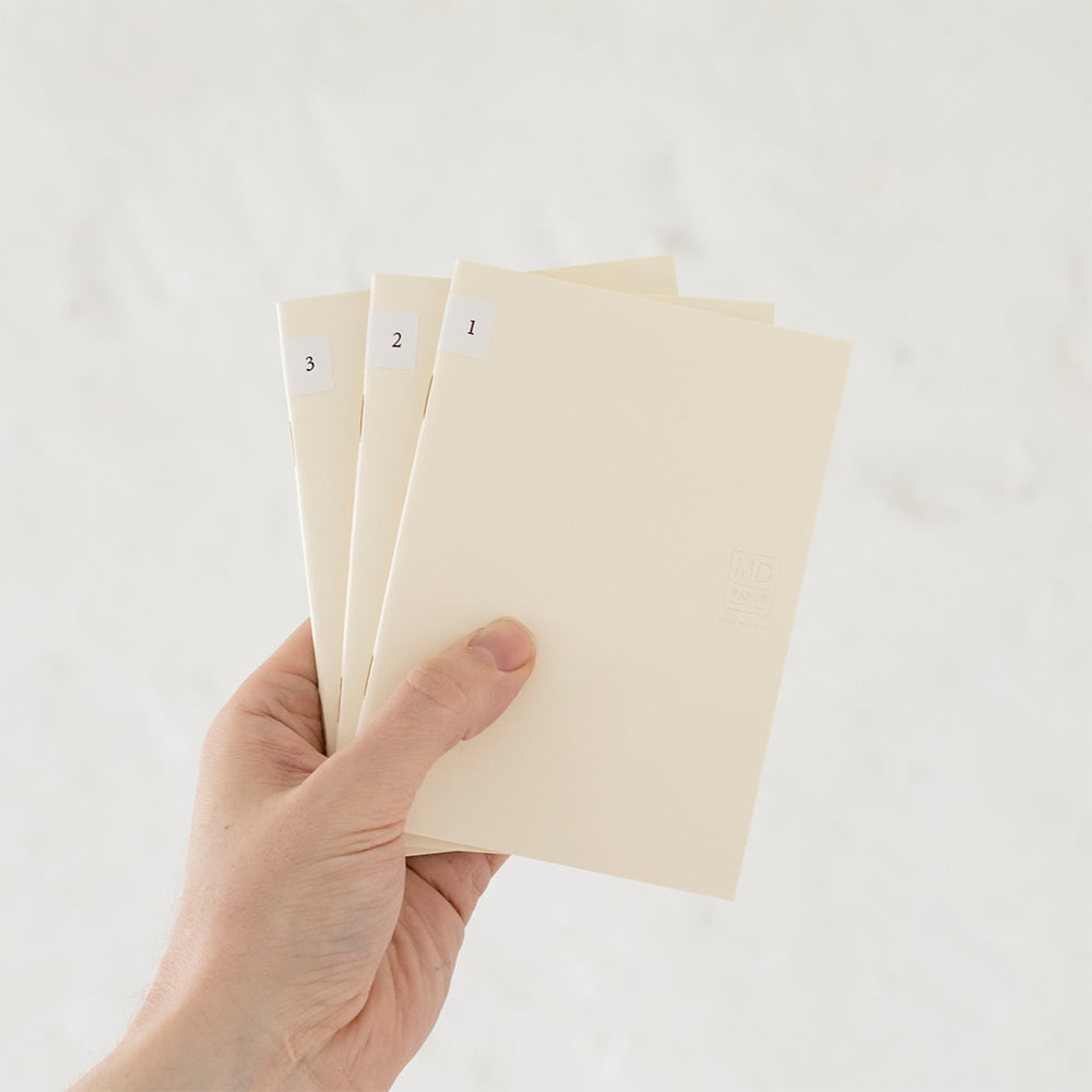 Midori - MD Notebook Light A6 Blank (3 stuks)-Notitieboek-DutchMills
