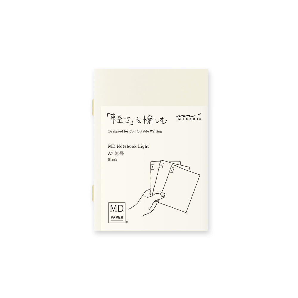 Midori - MD Notebook Light A7 - 3 pack - Blank-Notitieboek-DutchMills