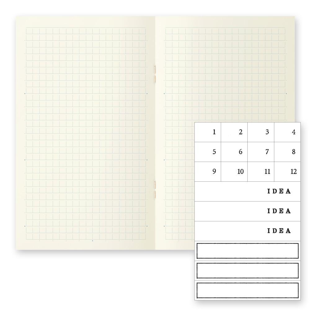 Midori - Notebook Light B6 Slim Grid (3 stuks)-Notitieboek-DutchMills