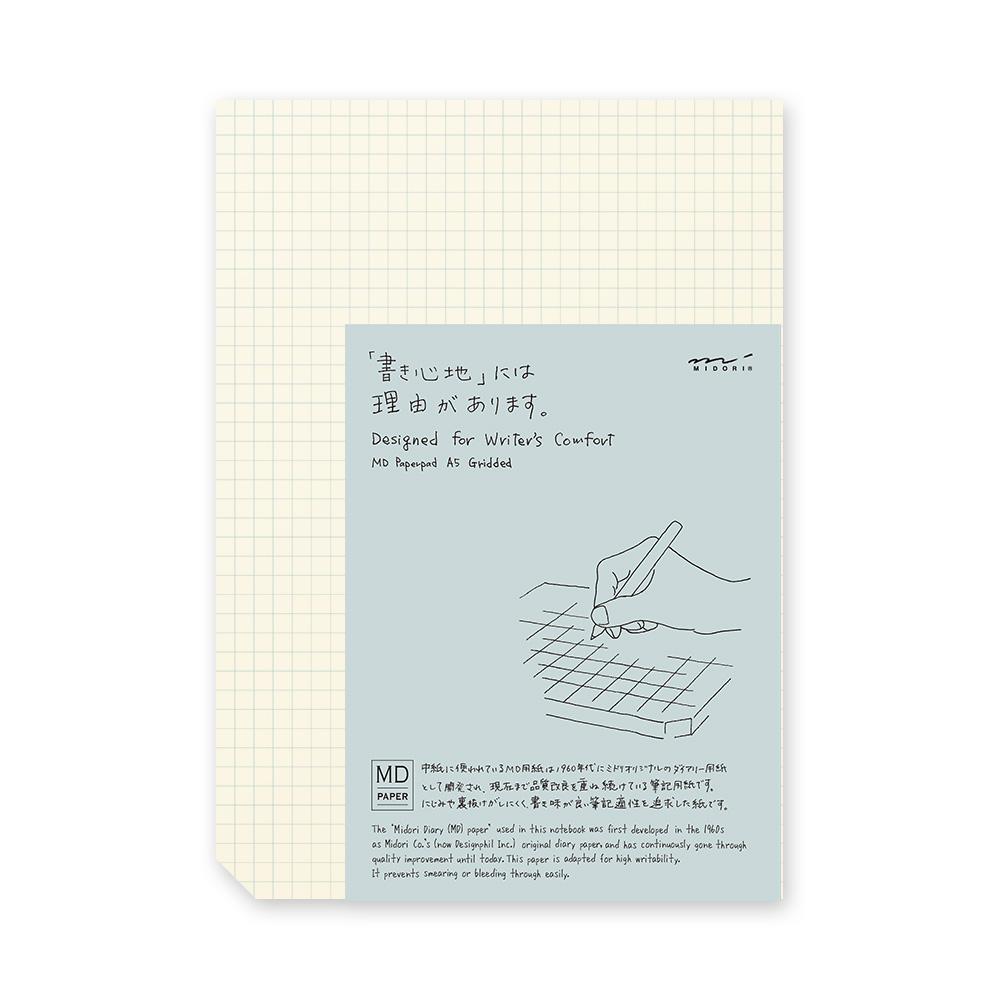 Midori - Paper Pad A5 Grid-Memo pad-DutchMills
