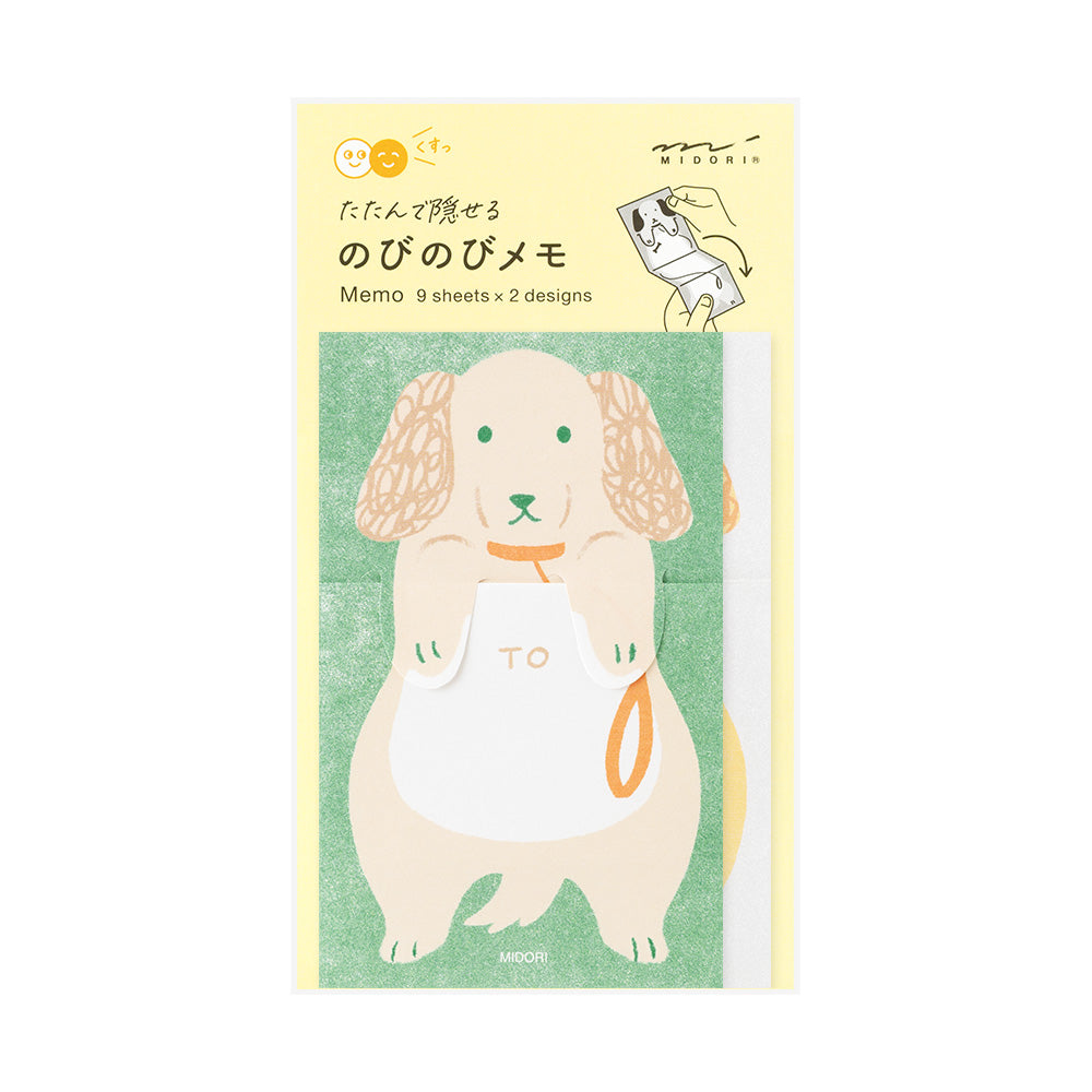 Midori - Memo Stretchy Dog-Sticky Notes-DutchMills