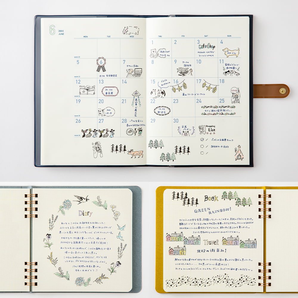 Midori - Paintable Rotating Stamp - Dial Connection-Stempel-DutchMills