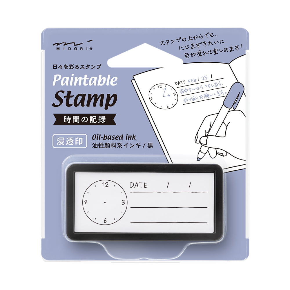 Midori - Paintable Stamp Pre-Inked Half Size Date-Stempel-DutchMills