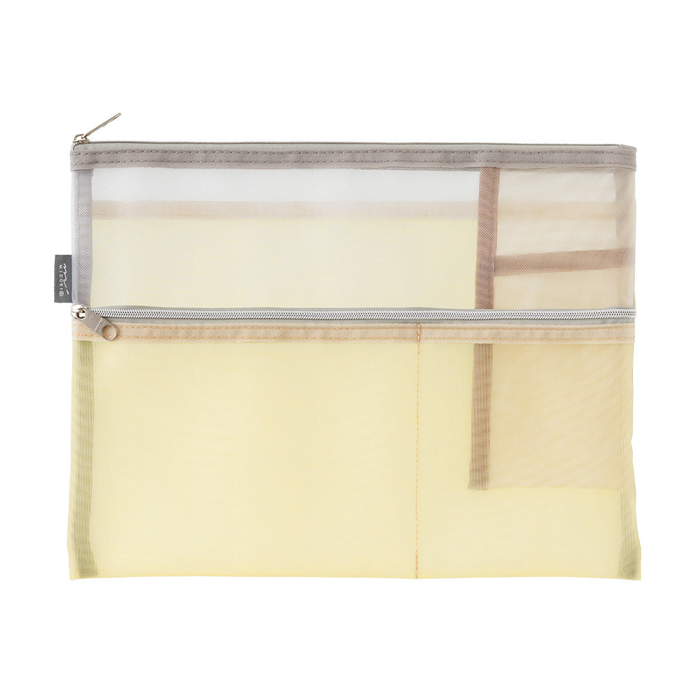 Midori - Pen & Tool Pouch [B5] Mesh Beige-Etui-DutchMills