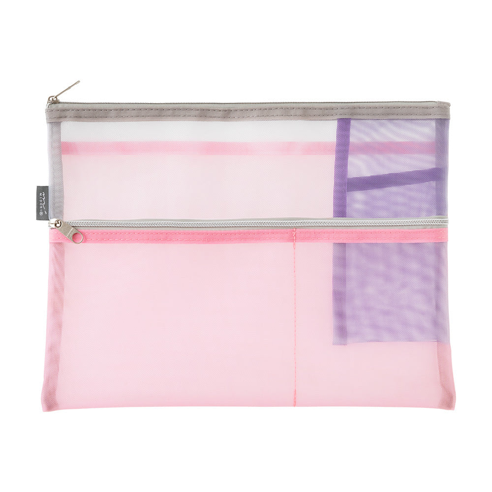 Midori - Pen & Tool Pouch [B5] Mesh Pink-Etui-DutchMills