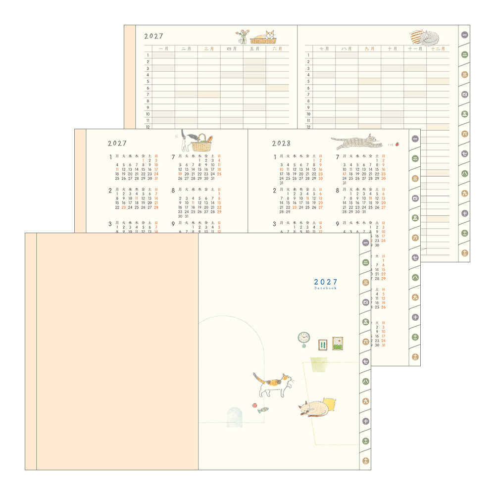 Midori - Pocket Diary A6 Cat 2027-Agenda-DutchMills