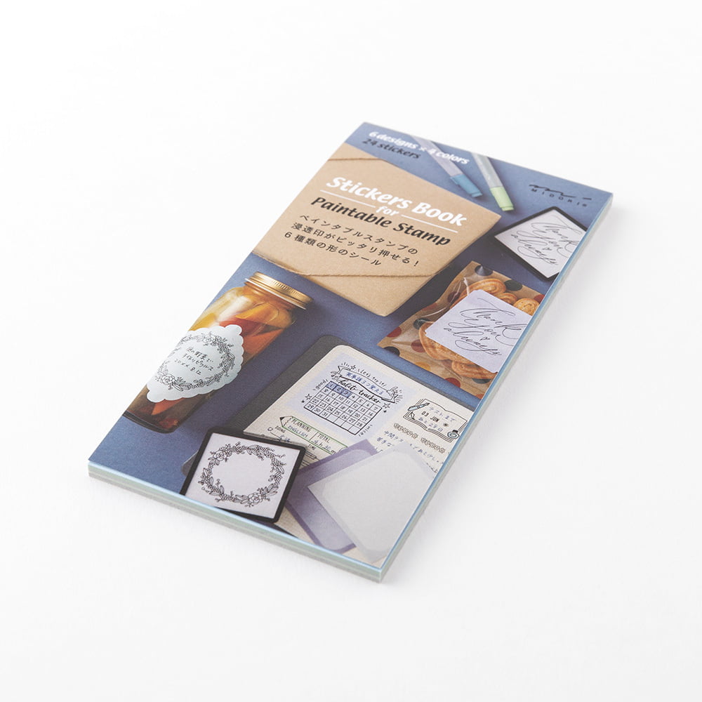 Midori - Sticker Book for Pre-Inked Stamp Cold Colors-Stempel-DutchMills