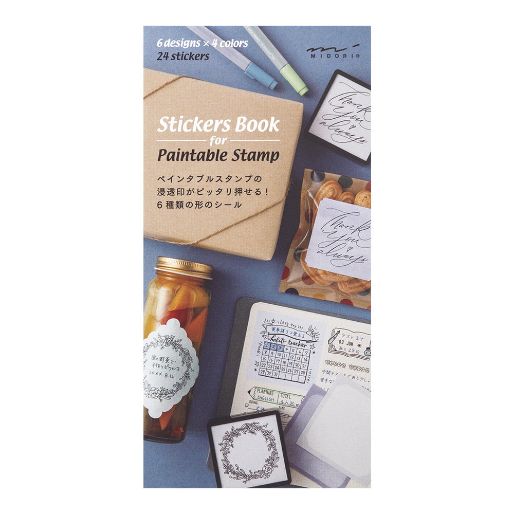 Midori - Sticker Book for Pre-Inked Stamp Cold Colors-Stempel-DutchMills