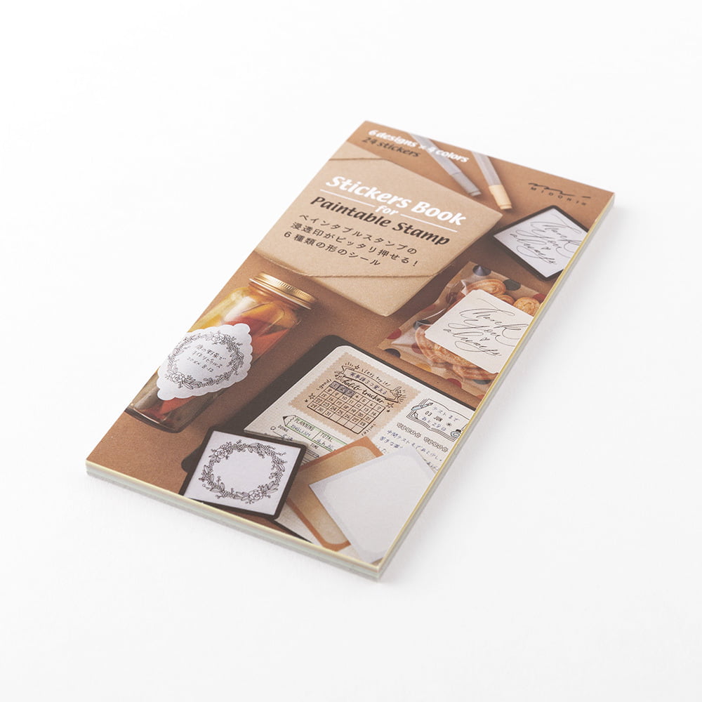Midori - Sticker Book for Pre-Inked Stamp Natural Colors-Stempel-DutchMills