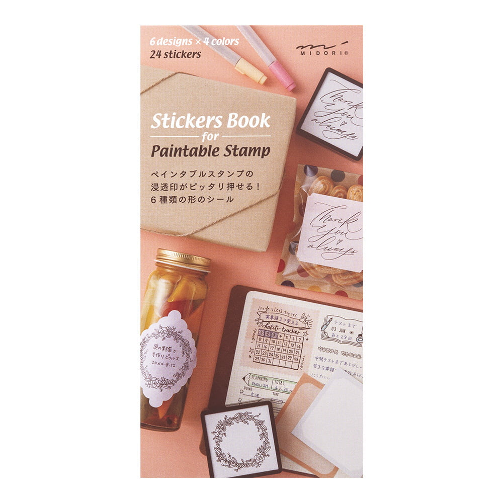 Midori - Sticker Book for Pre-Inked Stamp Warm Colors-Stempel-DutchMills
