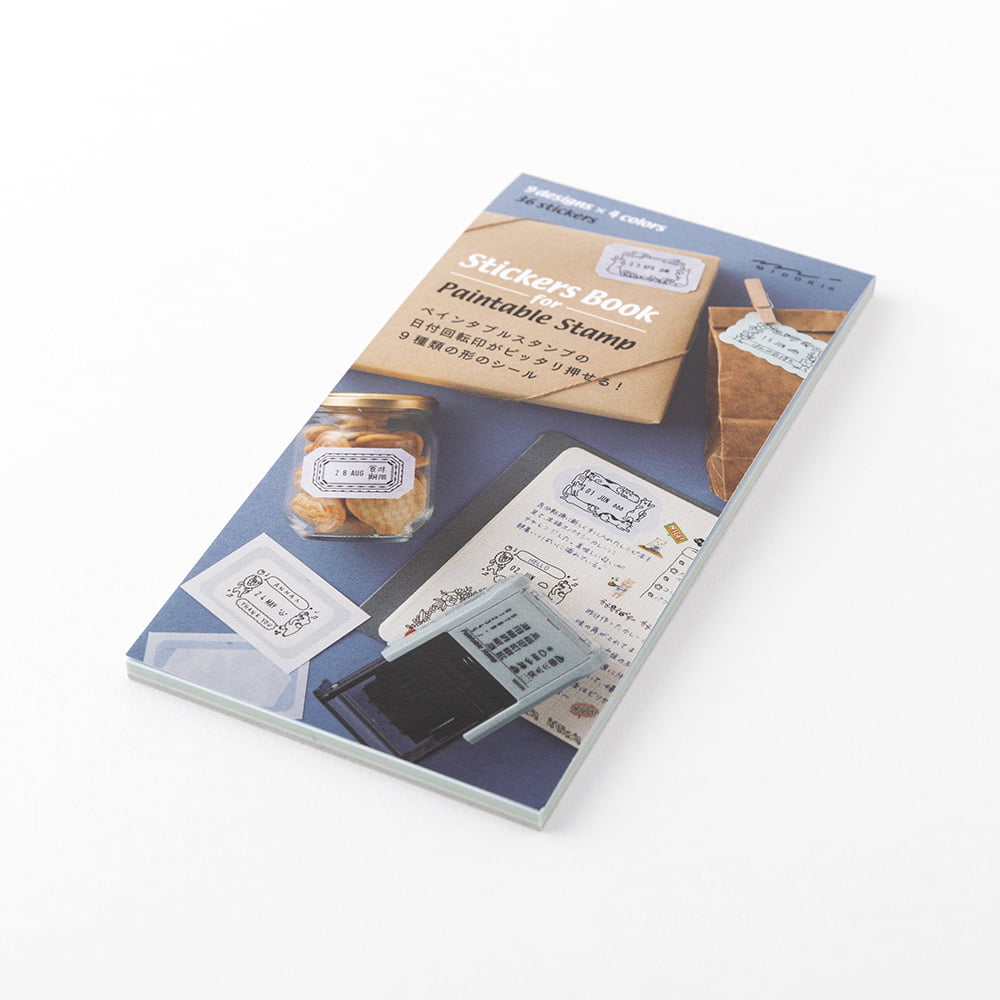 Midori - Sticker Book for Rotating Date Stamp Cold Colors-Stempel-DutchMills