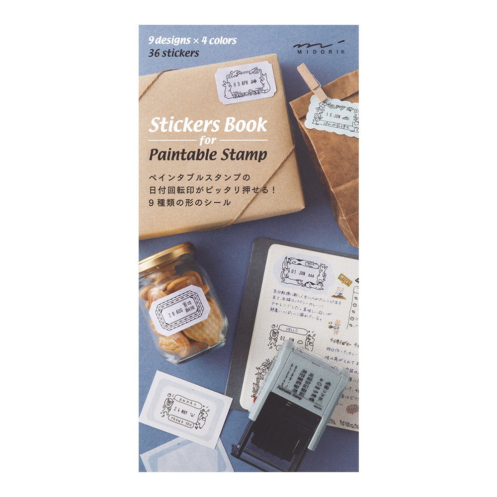 Midori - Sticker Book for Rotating Date Stamp Cold Colors-Stempel-DutchMills