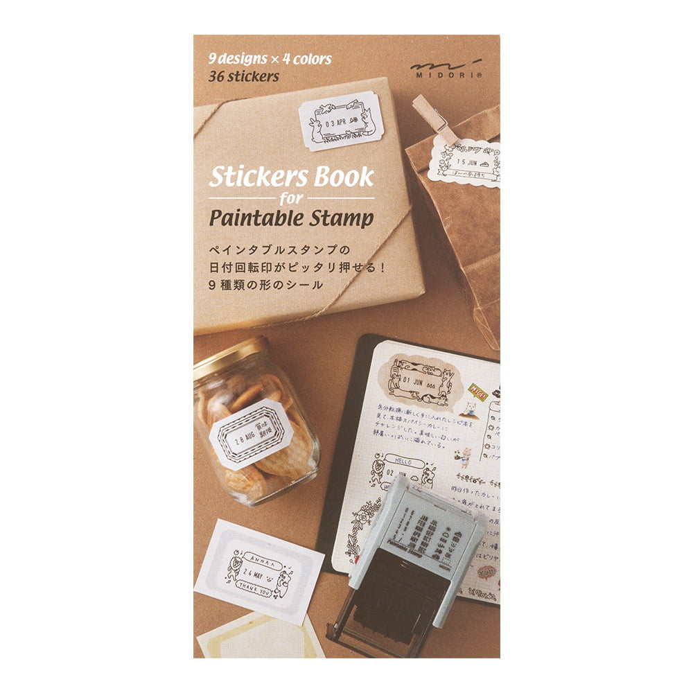 Midori - Sticker Book for Rotating Date Stamp Natural Colors-Stempel-DutchMills