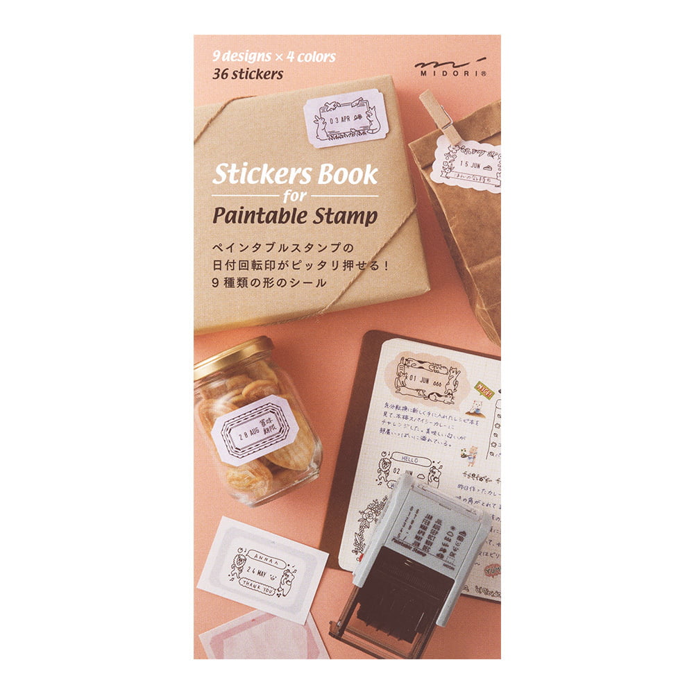 Midori - Sticker Book for Rotating Date Stamp Warm Colors-Stempel-DutchMills