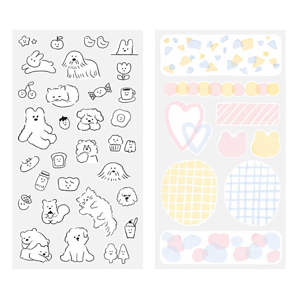 Midori - Sticker Two Sheets Cute Motif-Sticker-DutchMills