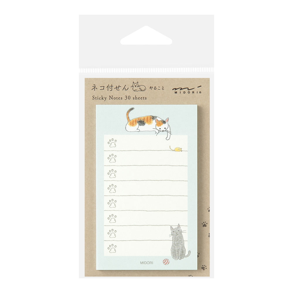 Midori - Sticky Notes - To Do Cat Green-Sticky Notes-DutchMills