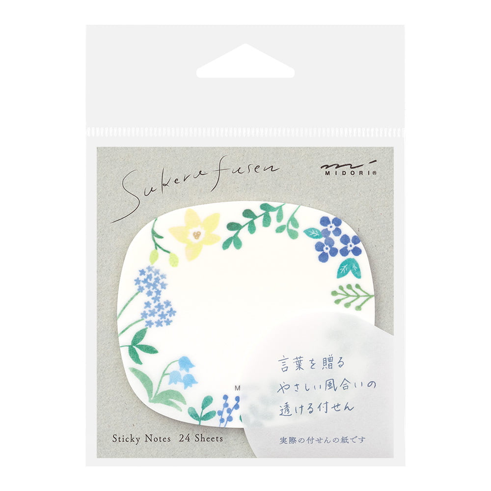 Midori - Sticky Notes Transparency Wild Flowers-Sticky Notes-DutchMills