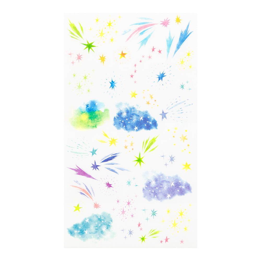 Midori - Transfer Sticker - Watercolor Starry Sky-Sticker-DutchMills