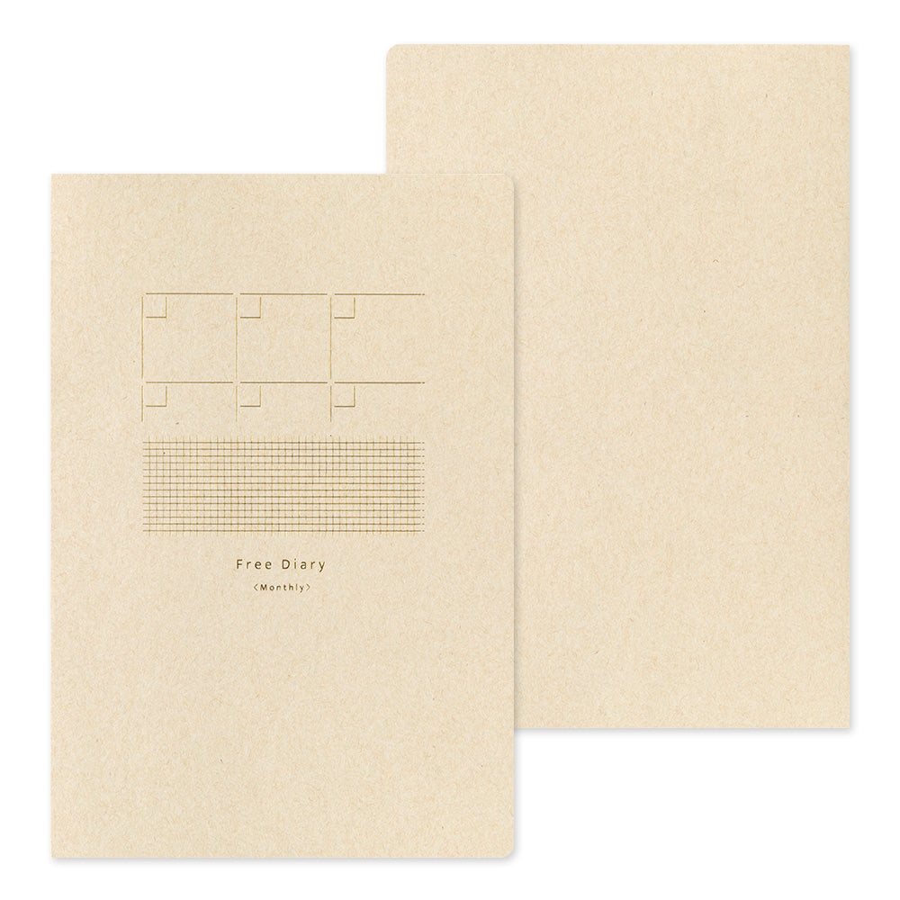 Midori - Yuru Log Notebook B6 Free Diary Monthly-Dagboek-DutchMills